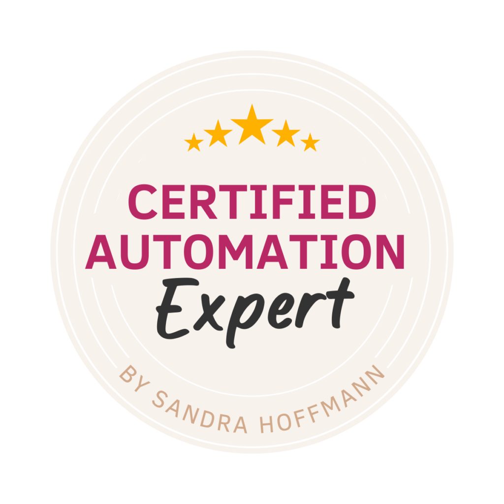 Certified Automation Expert by Sandra Hoffmann