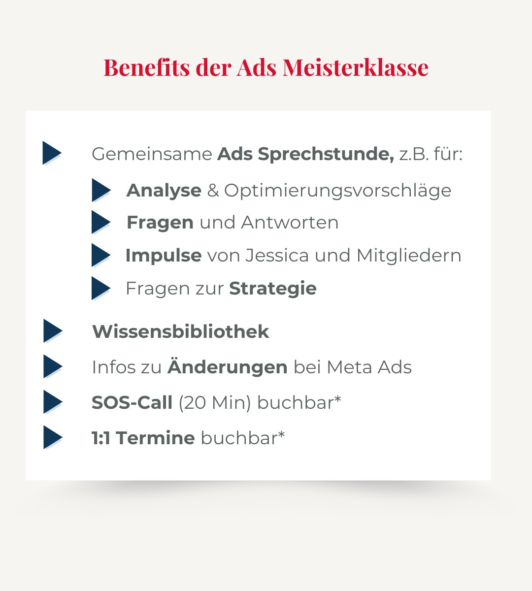 Inhalt der Ads Meisterklasse