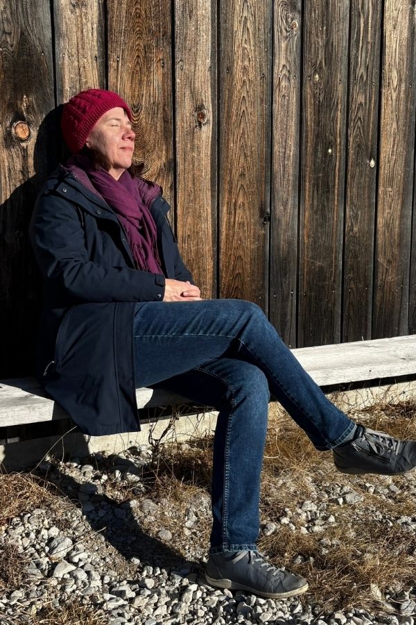 Sonne tanken im Windschatten